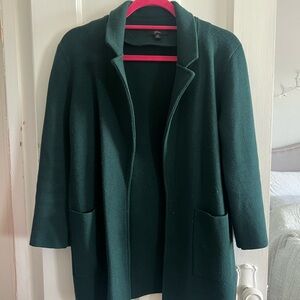 Jcrew Sweater Blazer Emerald Green